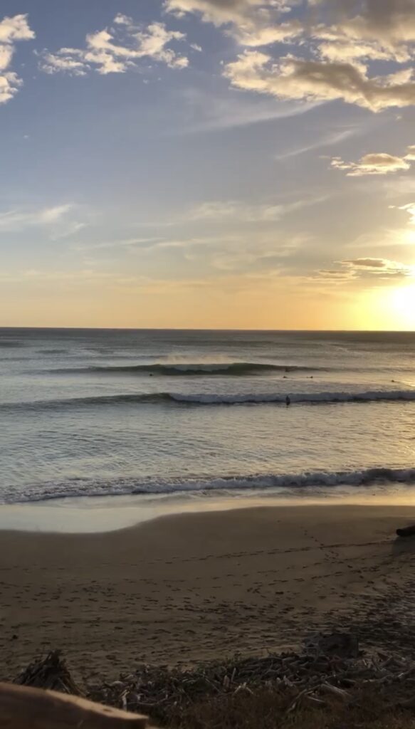 Surfspot in Nicaragua bei Sonnenuntergang